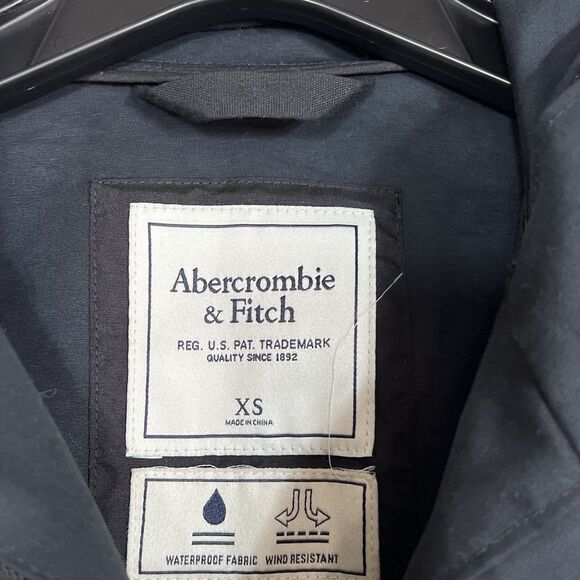 Abercrombie & Fitch Jacket Hooded Women’s XS Black Waterproof Wind Resistant - Picture 7 of 11